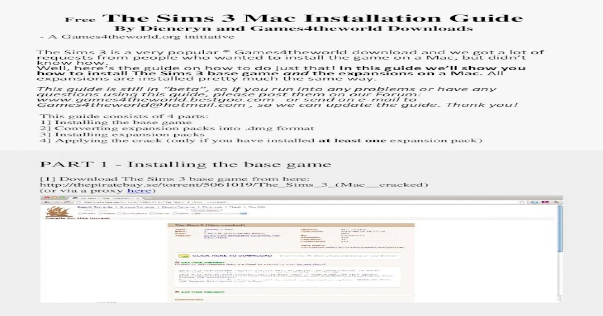 sims 3 expansion torrent mac